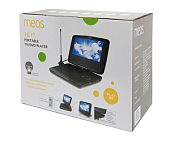 Packshot of MEOS portable DVD player for We Do Digital. Processed on a white background.